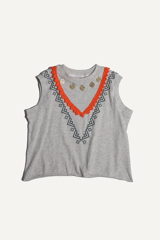 TOULA EMBELLISHED TEE