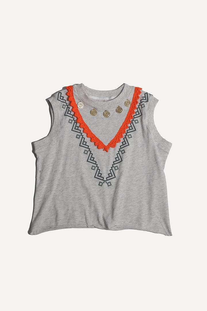 TOULA EMBELLISHED TEE