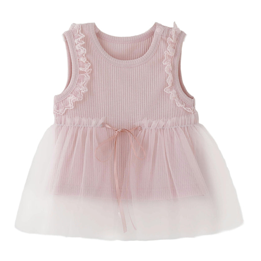 Pink Lace Tulle Dress