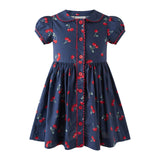 Cherry Button-Front Dress