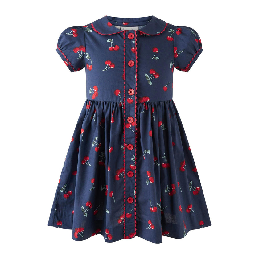 Cherry Button-Front Dress