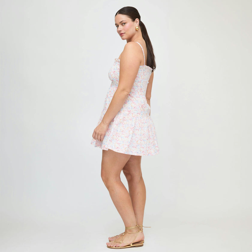 The Rebecca Mini Nap Dress - Camo Fish