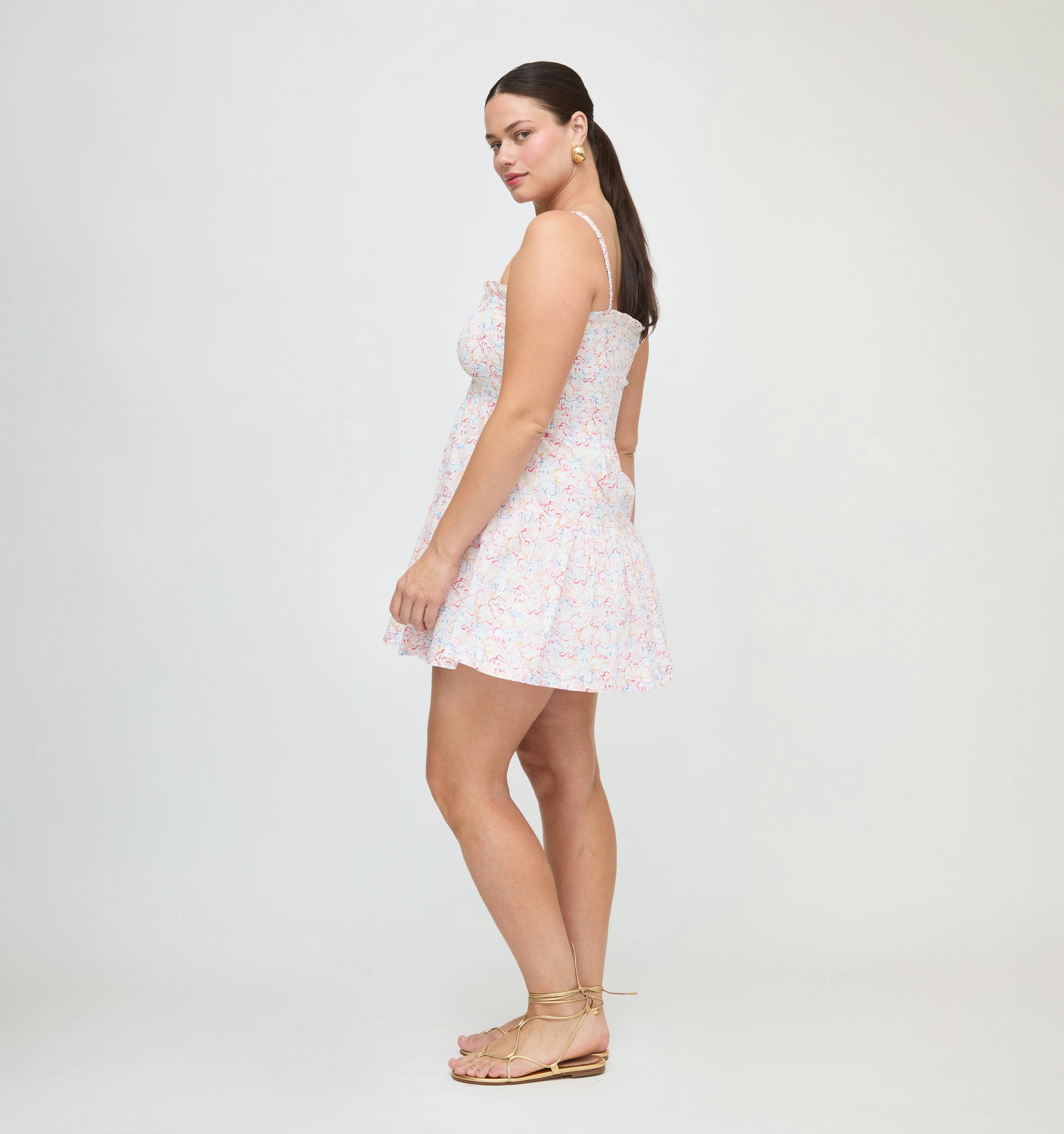 The Rebecca Mini Nap Dress - Camo Fish