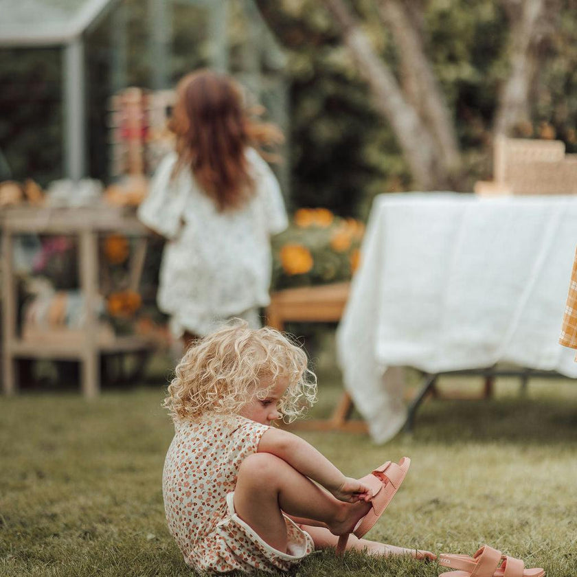 Retro Shorts | Organic Cotton Terry - Sunset Meadow