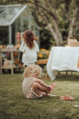 Retro Shorts | Organic Cotton Terry - Sunset Meadow