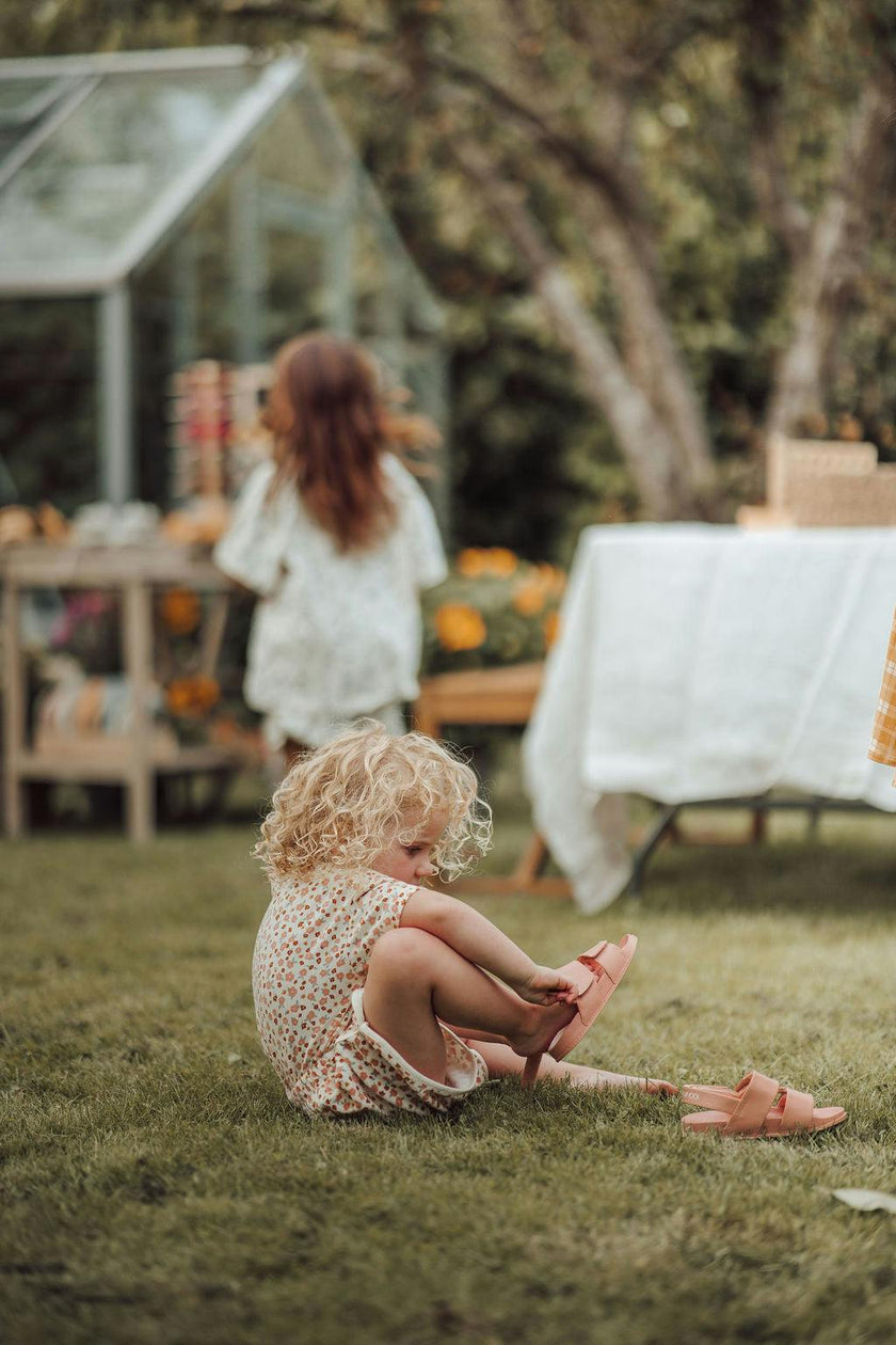 Retro Shorts | Organic Cotton Terry - Sunset Meadow