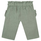 Frilly Pockets Linen Baby Pants