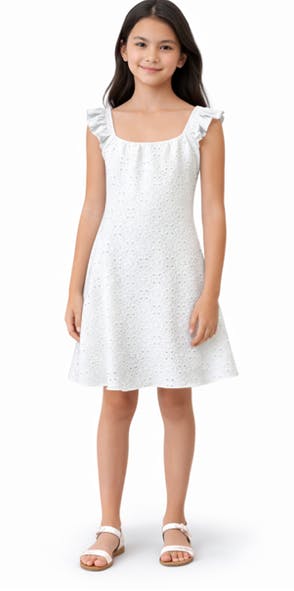 Girls Audrey Eyelet Dress