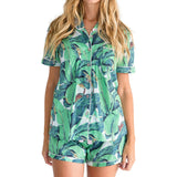 Women's Martinique® Green Banana Leaf Short PJ Set - Organic Cotton Poplin