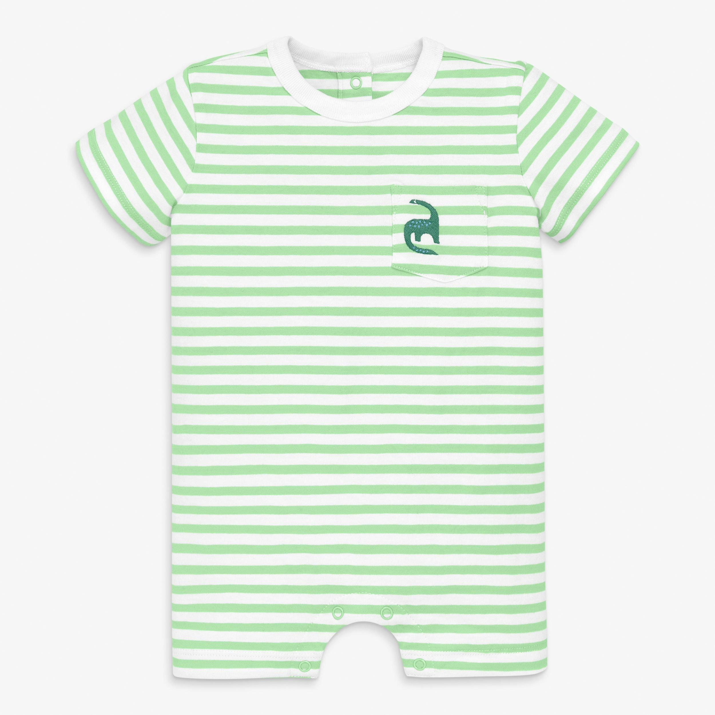 Baby embroidered stripe pocket shortie