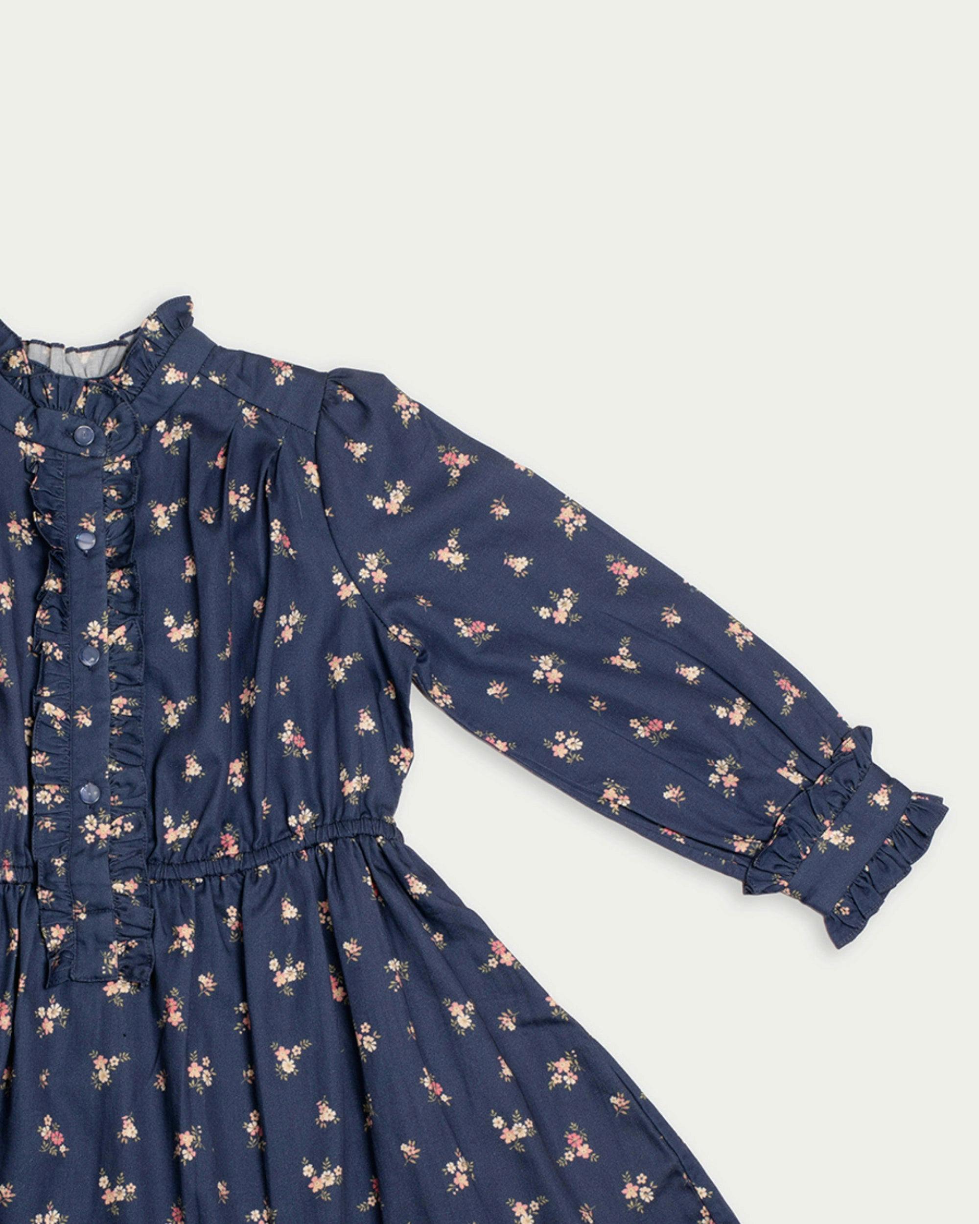 Dawn Dress - Ditsy Bouquet Navy