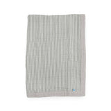 Cotton Muslin Baby Quilt - Grey Stripe