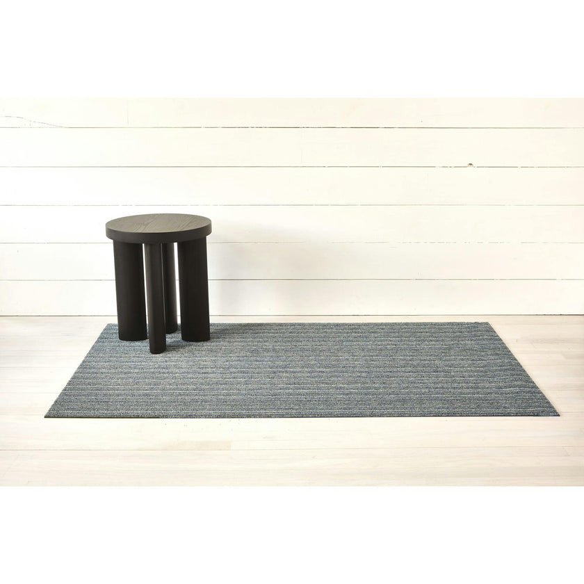 Skinny Stripe Shag Floor Mat, Forest