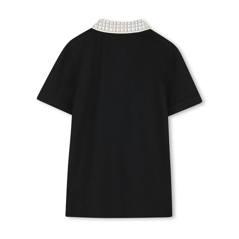 Black Slim-Fit Polo Shirt