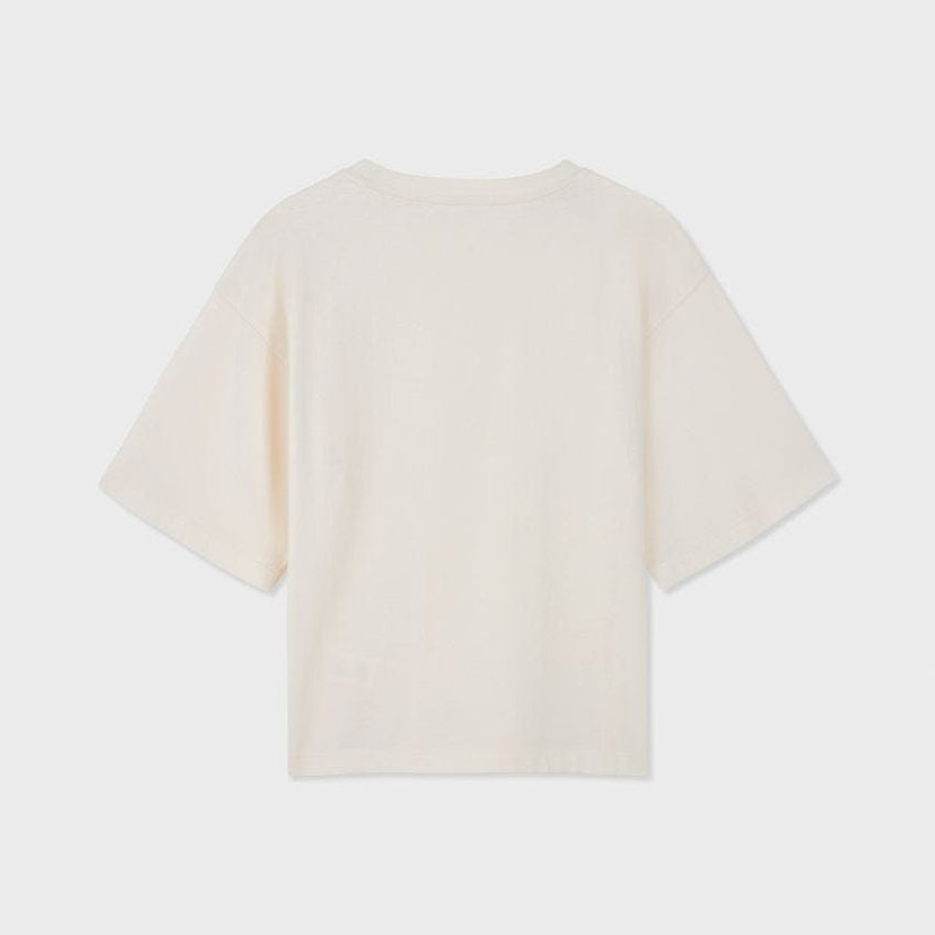 Relaxed Organic Cotton T-Shirt With SOW Sun Print