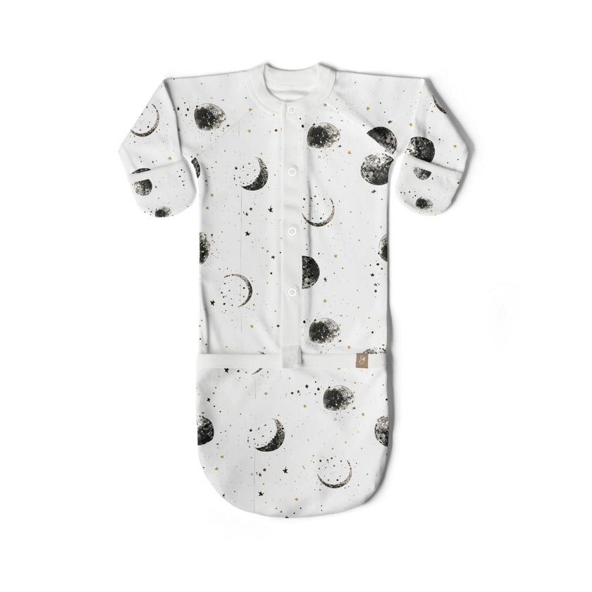 24 HOUR CONVERTIBLE GOWN | MANY MOONS — Bamboo Organic Cotton Blend, Preemie–6M