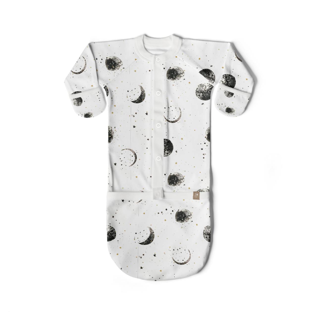 24 HOUR CONVERTIBLE GOWN | MANY MOONS — Bamboo Organic Cotton Blend, Preemie–6M