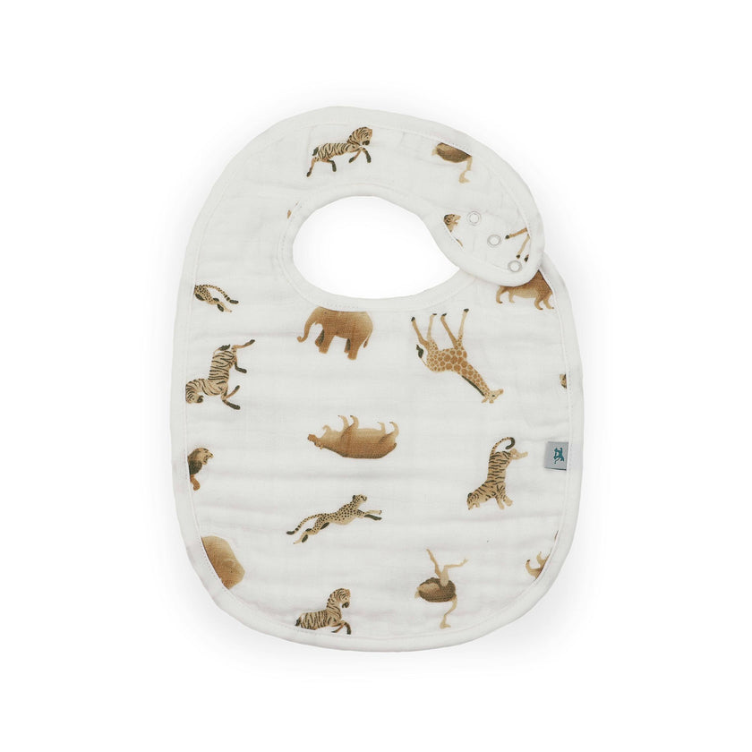 Organic Cotton Muslin Classic Bib 3 Pack - Animal Crackers