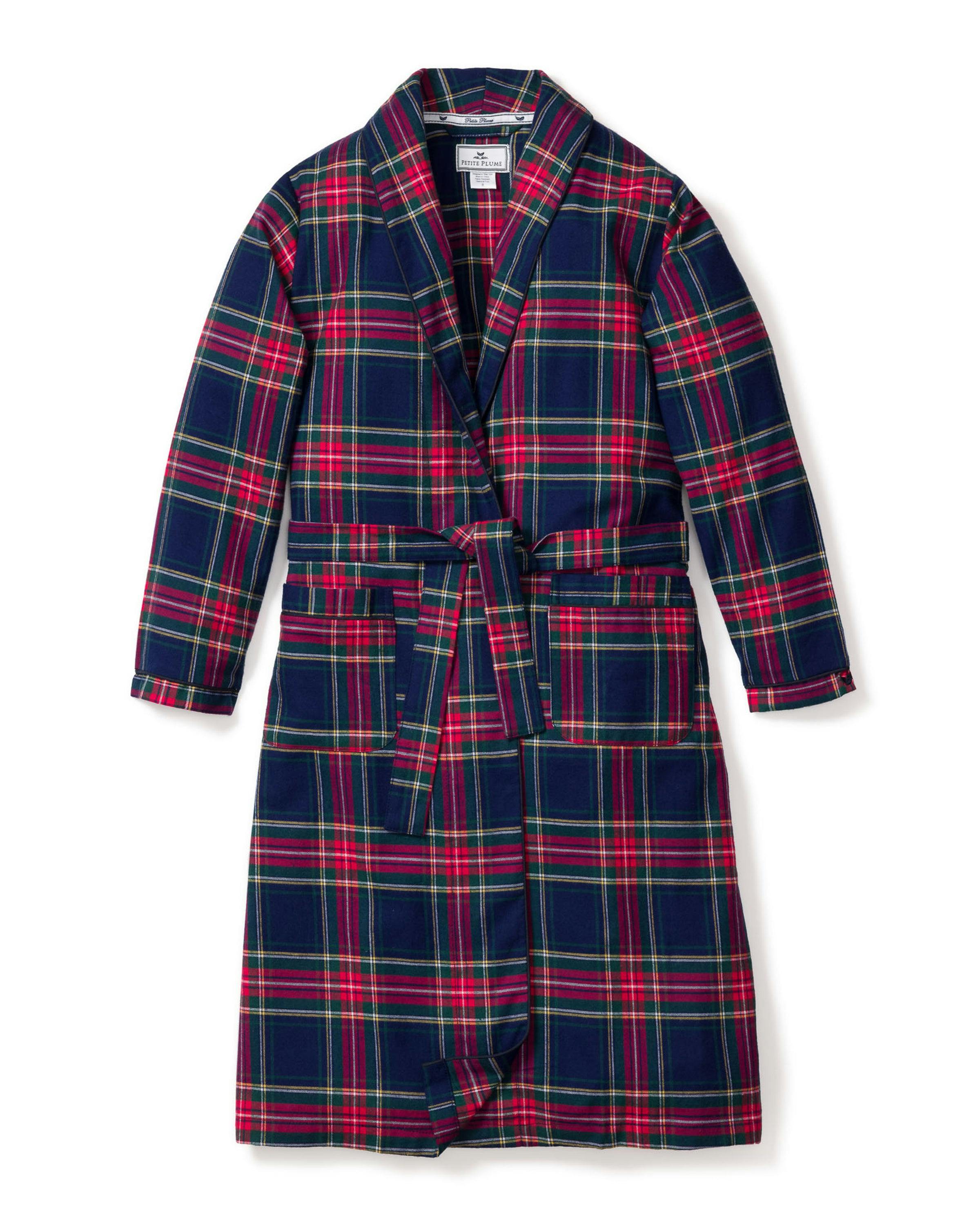 Kid's Brushed Twill Robe in Windsor Tartan