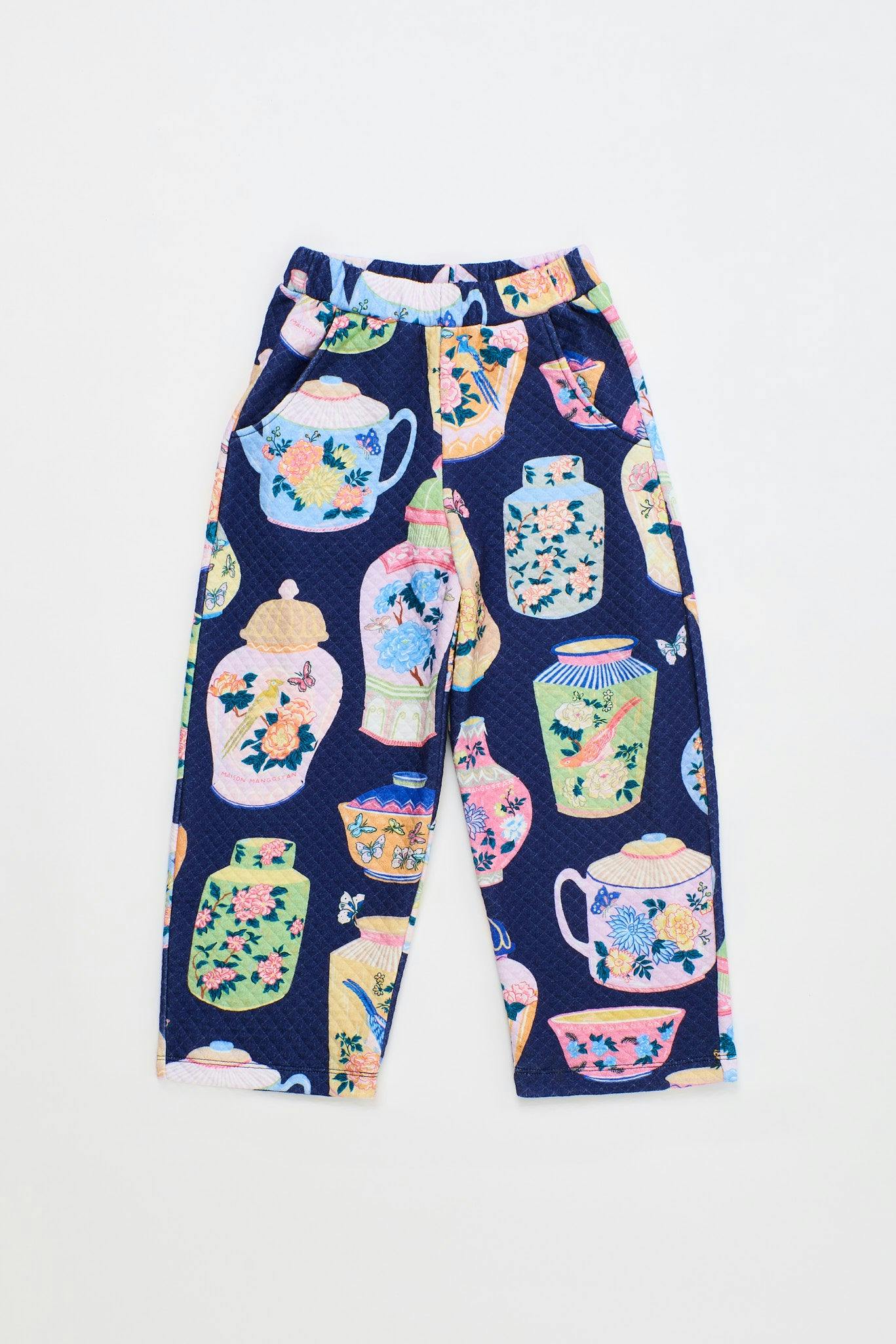 PORCELAIN QUILTED PANT BLUE