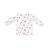 Christmas Teddy Bears Pink - Long Sleeve Loungewear Set
