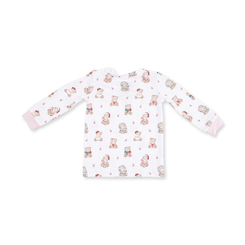 Christmas Teddy Bears Pink - Long Sleeve Loungewear Set