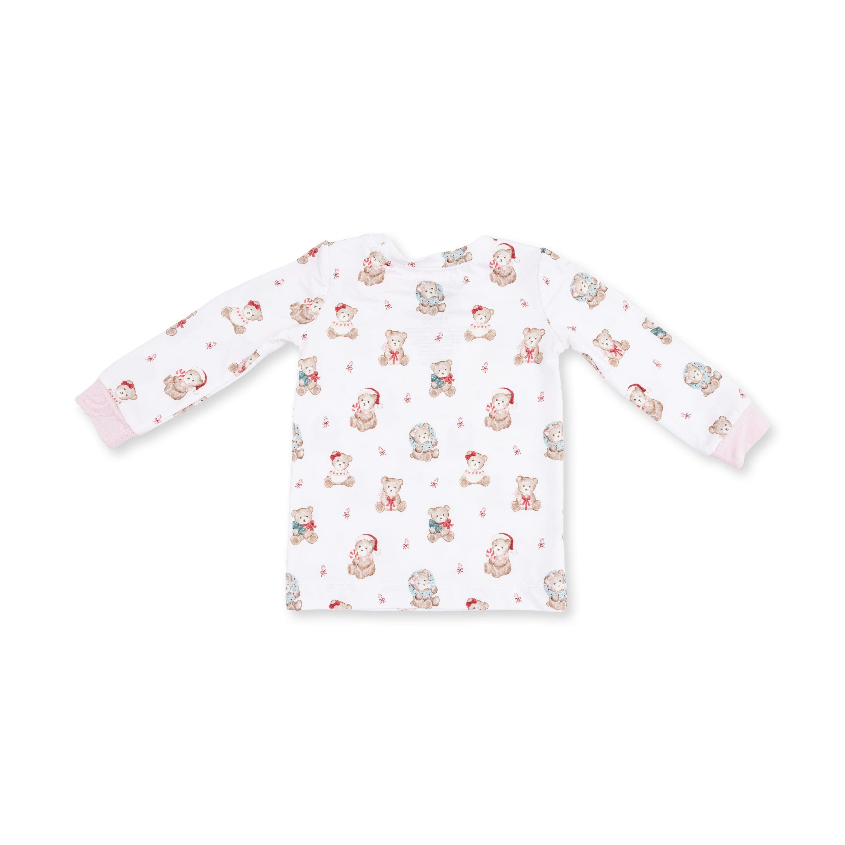 Christmas Teddy Bears Pink - Long Sleeve Loungewear Set