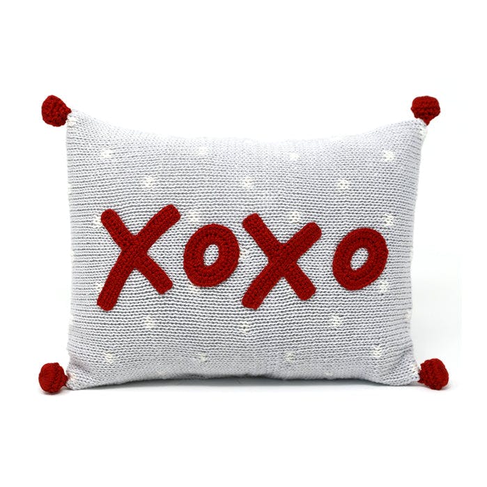 Xoxo Mini Pom Pom Pillow