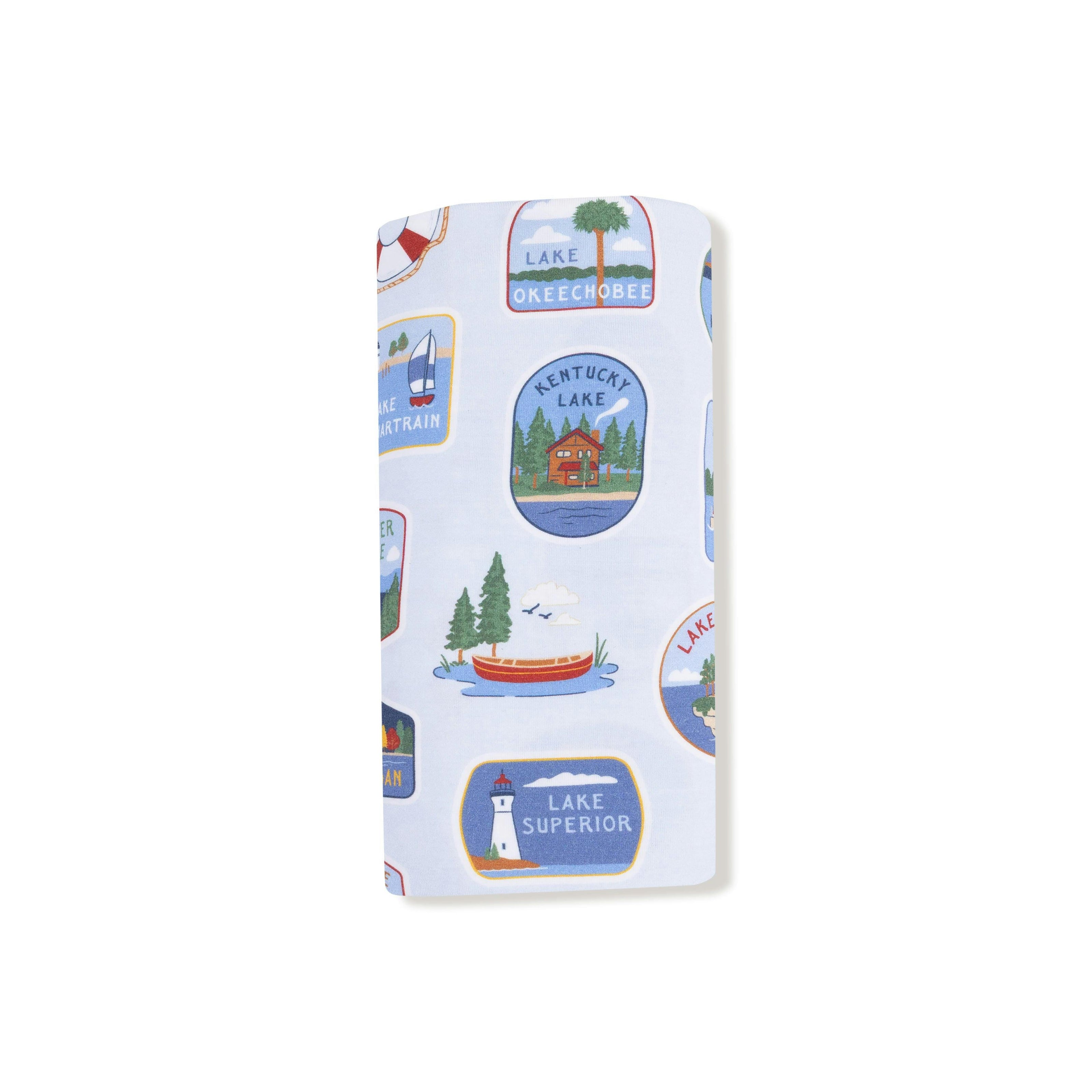 Lake Stickers - Swaddle Blanket