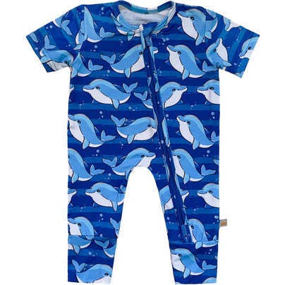 Sea Austin Short Sleeve Bamboo Footless Zip Romper