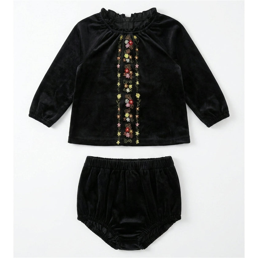 Velvet Floral Embroidery Set