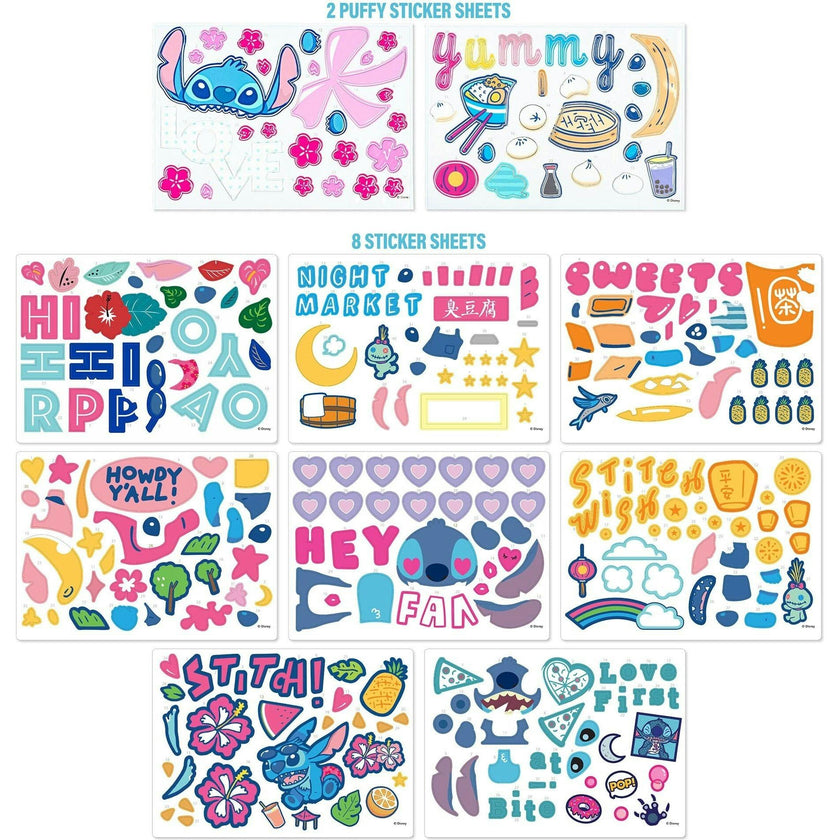 Disney Stitch: Sticker By Number Portfolio Set
