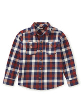Flannel Button Up Shirt, Cottage Hearth Plaid