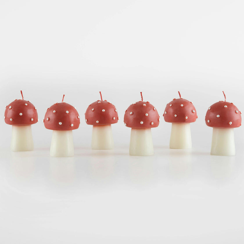 Mini Mushroom Candles