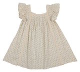 Lemon Blossom Flutter Sleeve Dress