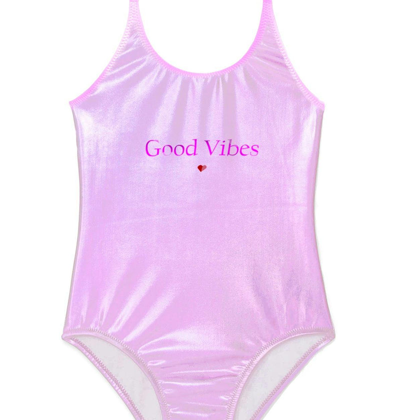 Good Vibes Metallic Pink Swimsuit