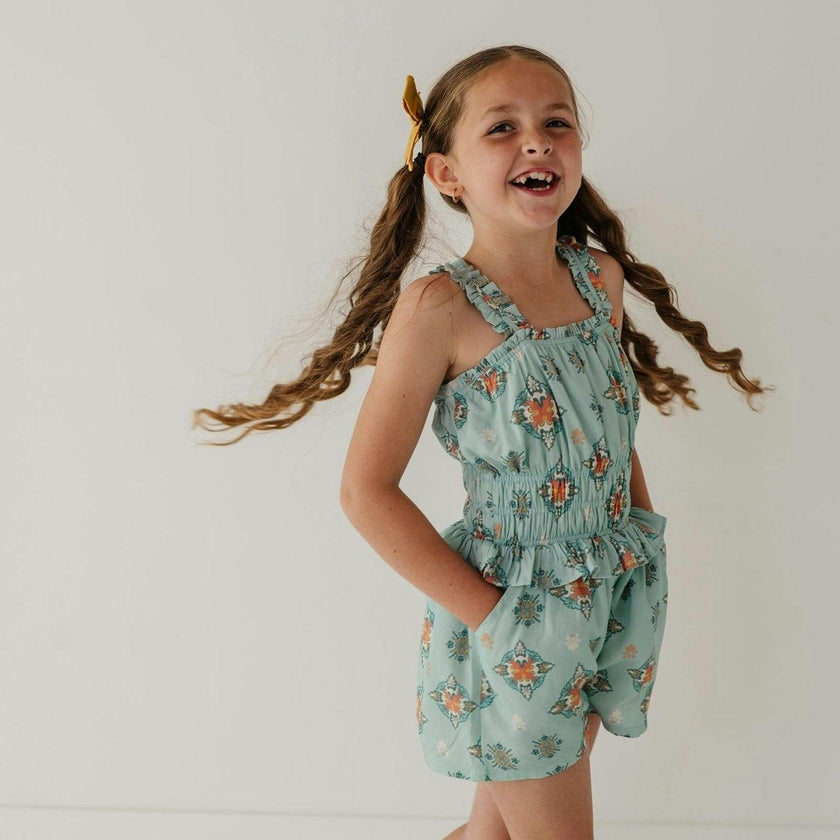 Ruffle Strap Shorts Romper