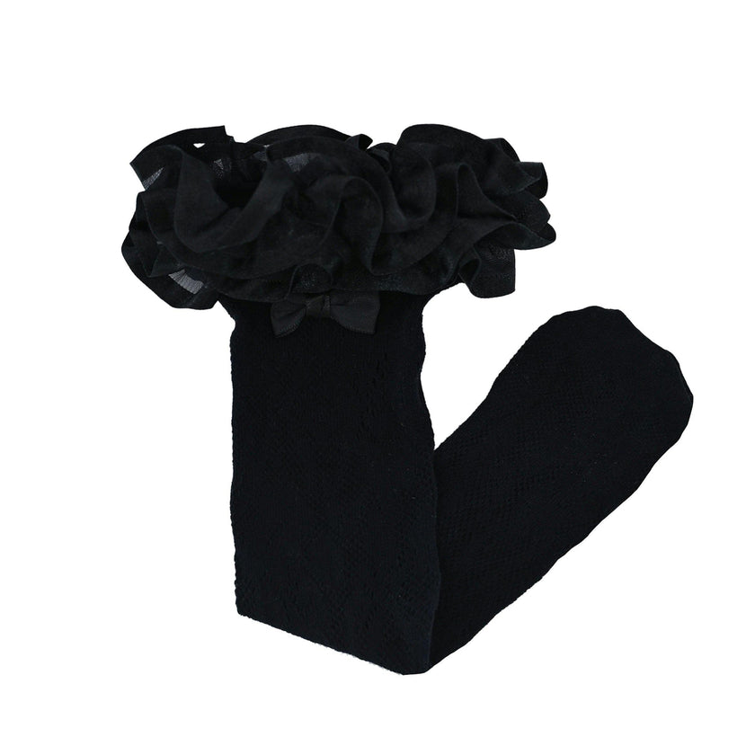 Layered Ruffle Bow Socks