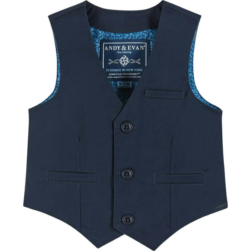 Infant Four Piece Buttondown and Vest Set