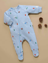 Embroidered Fleece Growsuit Dragon Broderie