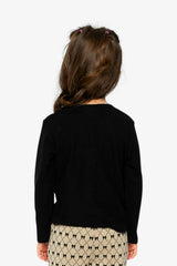 Brushed Rib Crew Neck Top Black