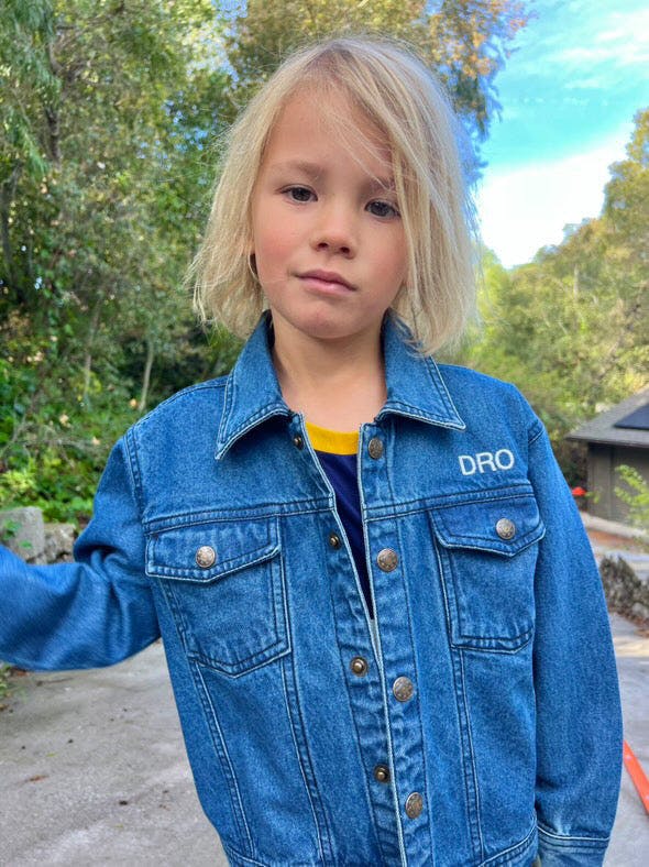 Baby & Kids Front Embroidery Denim Jacket