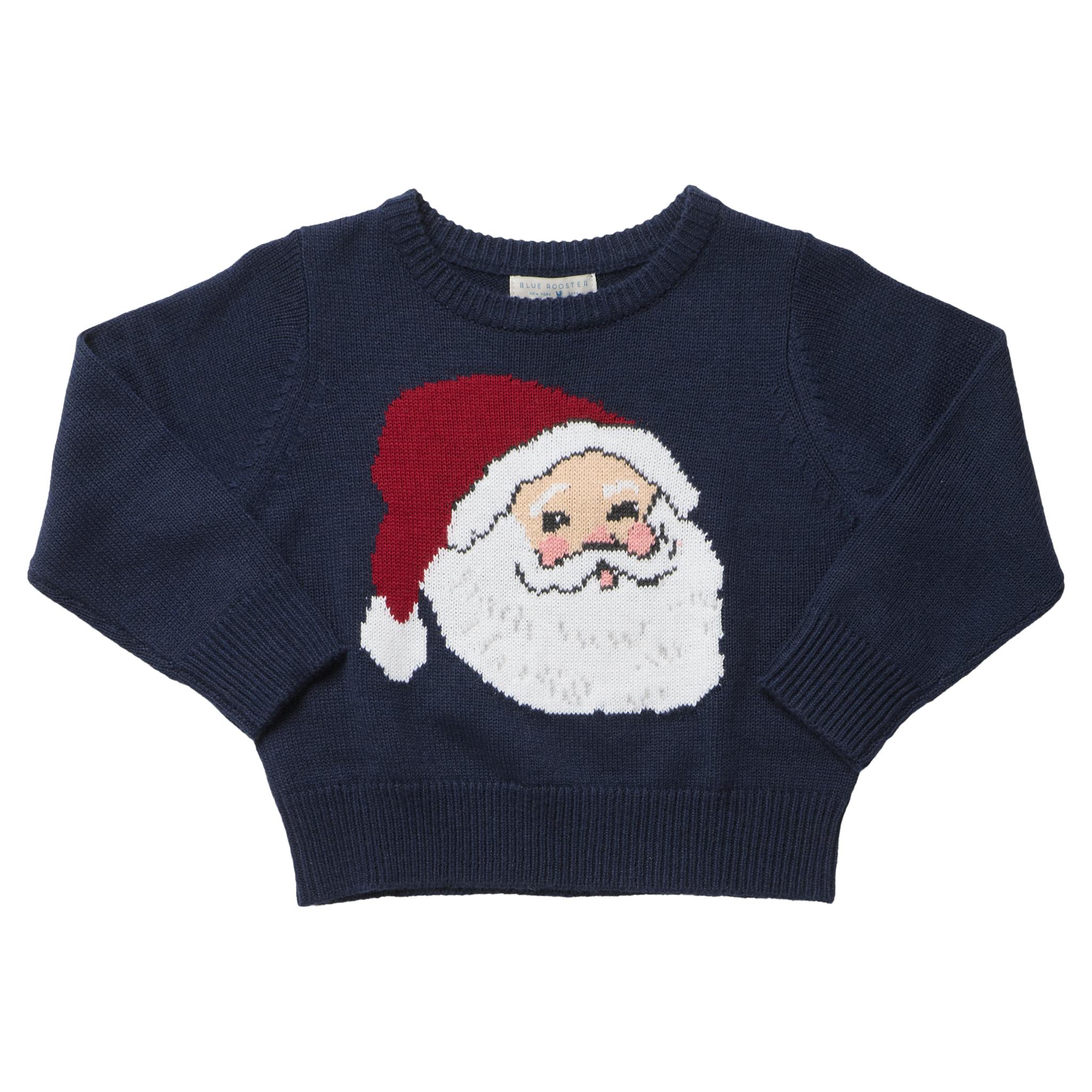 Boys Oliver Sweater - Navy Santa