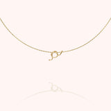 Initial Necklace, 14k Yellow Gold Filled