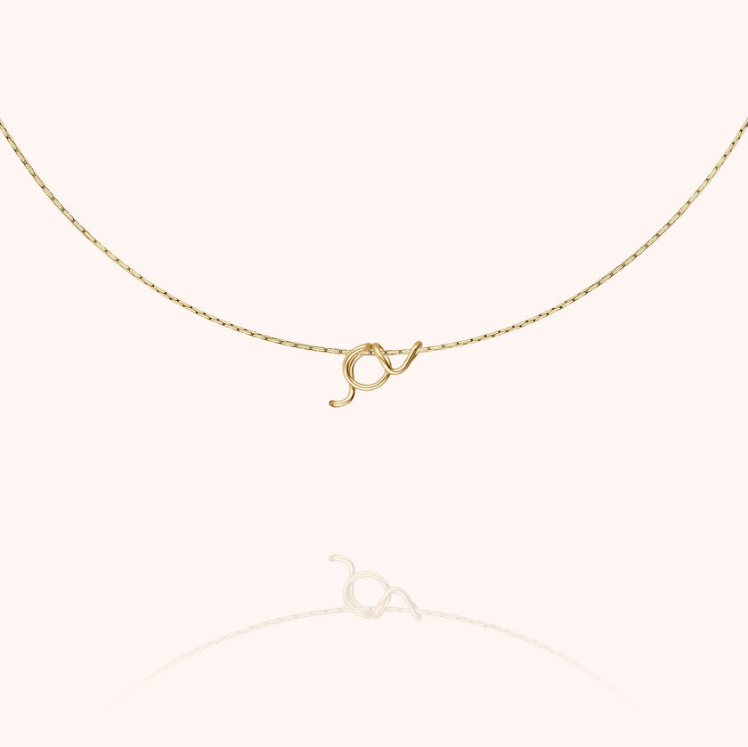 Initial Necklace, 14k Yellow Gold Filled