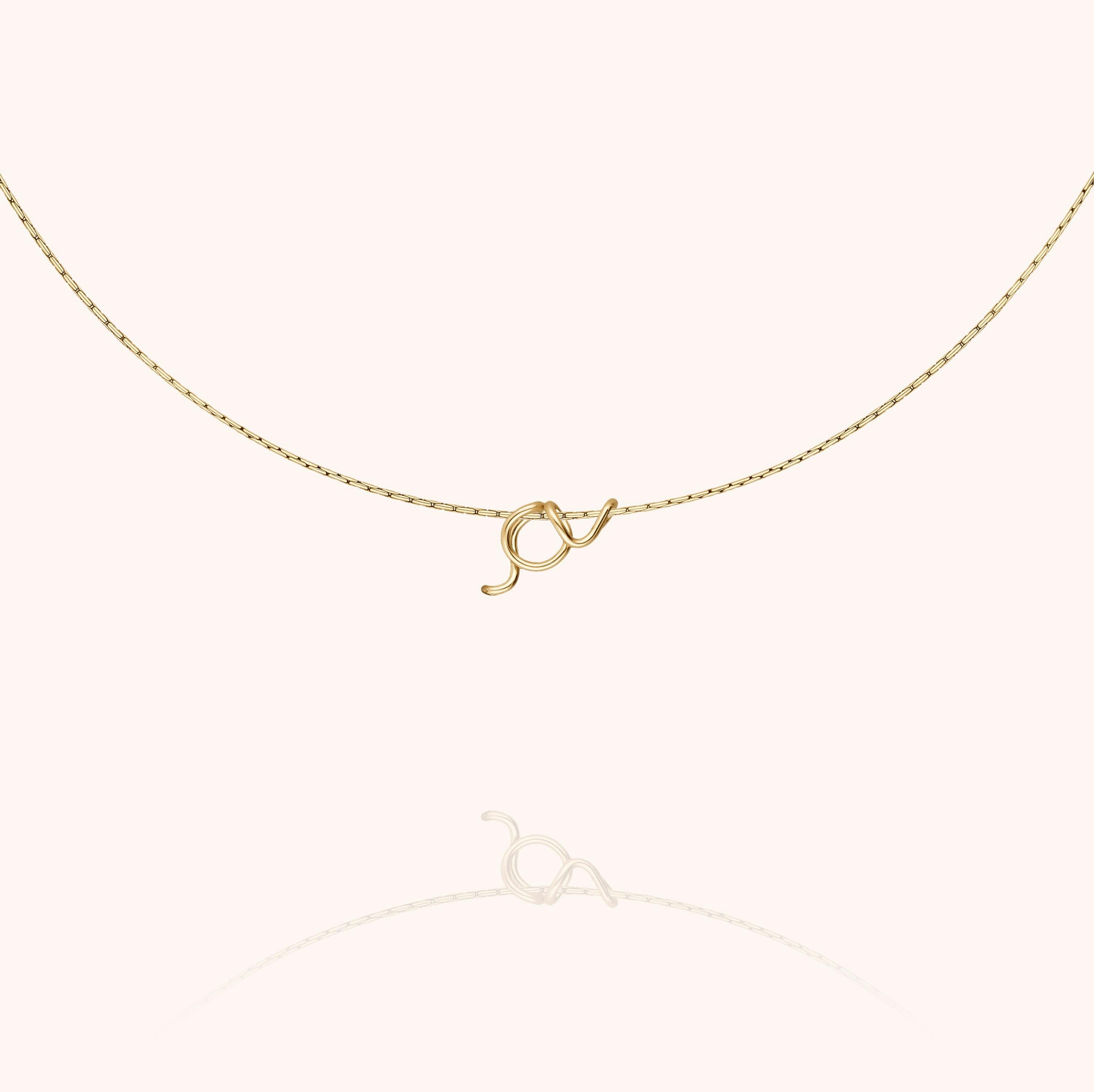 Initial Necklace, 14k Yellow Gold Filled
