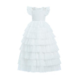 White Layered Tulle Abbyfield Dress