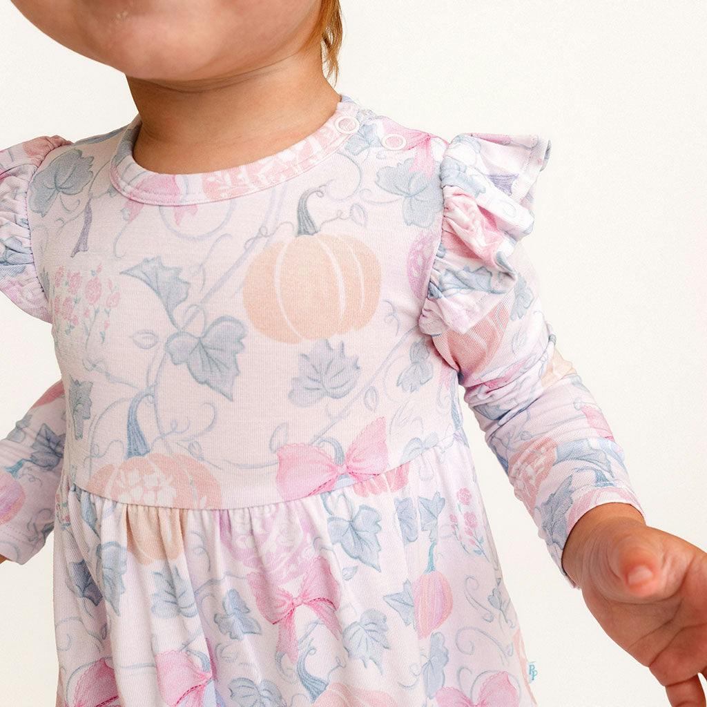 Posh Pumpkins Ruffled Bodysuit Dress