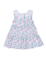 Floral Print Dress with Eyelet Collar