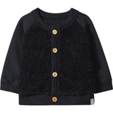 Sweatshirt Cardigan with Fuzzy Front